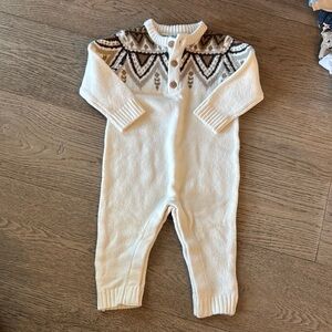 Cozy Cream Knit Kids One Piece